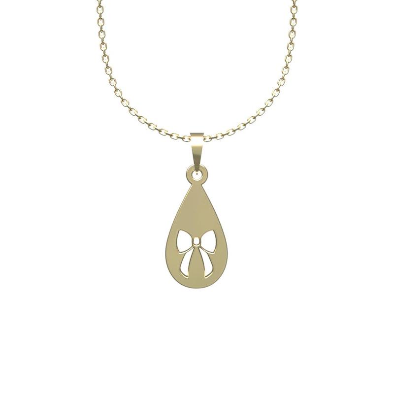 گردنبند طلا 18 عیار زنانه لی‌دا مدل پاپیون کد OO1055