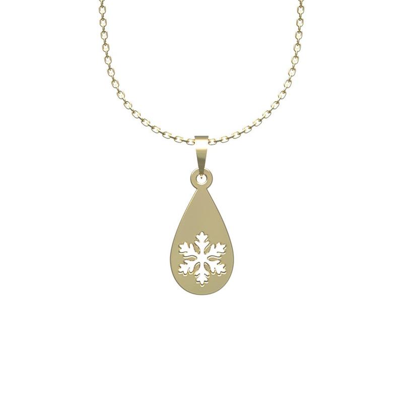 گردنبند طلا 18 عیار زنانه لی‌دا مدل برف کد OO1077