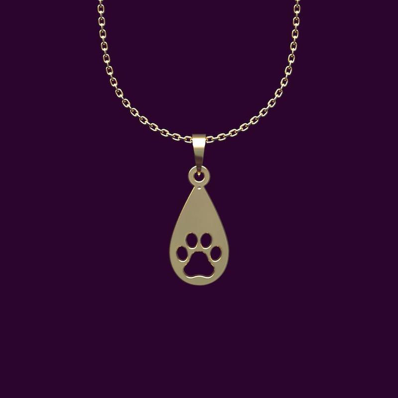 گردنبند طلا 18 عیار زنانه لی‌دا مدل ردپا کد NL123