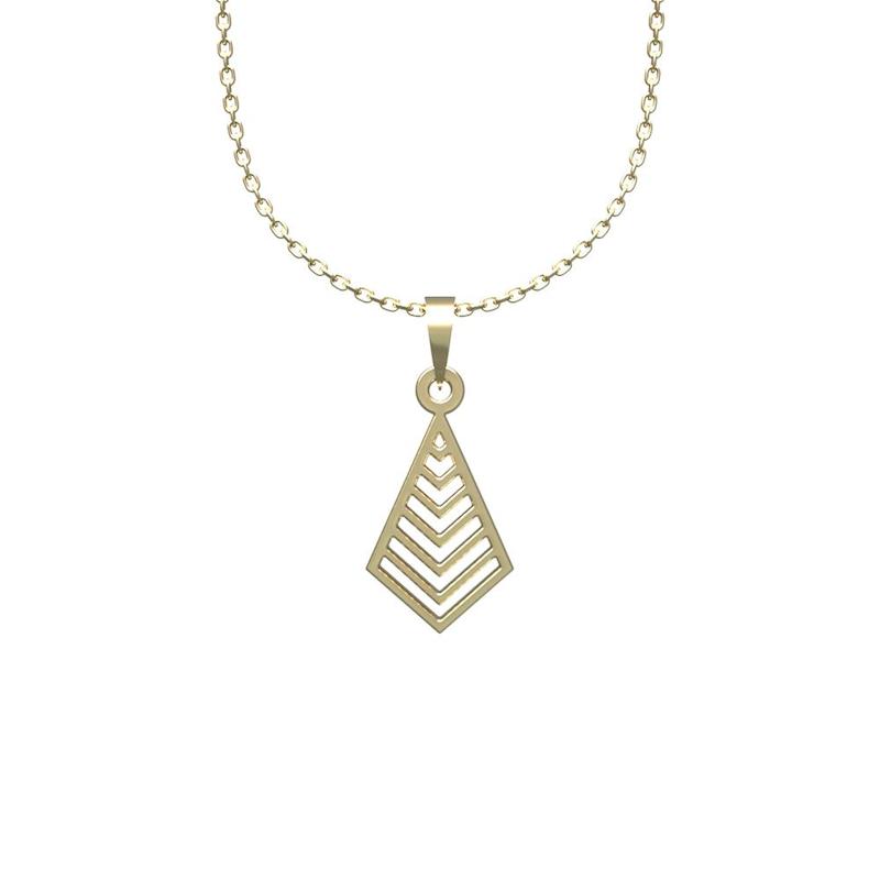 گردنبند طلا  زنانه لی‌دا مدل لوزی کد PP1055