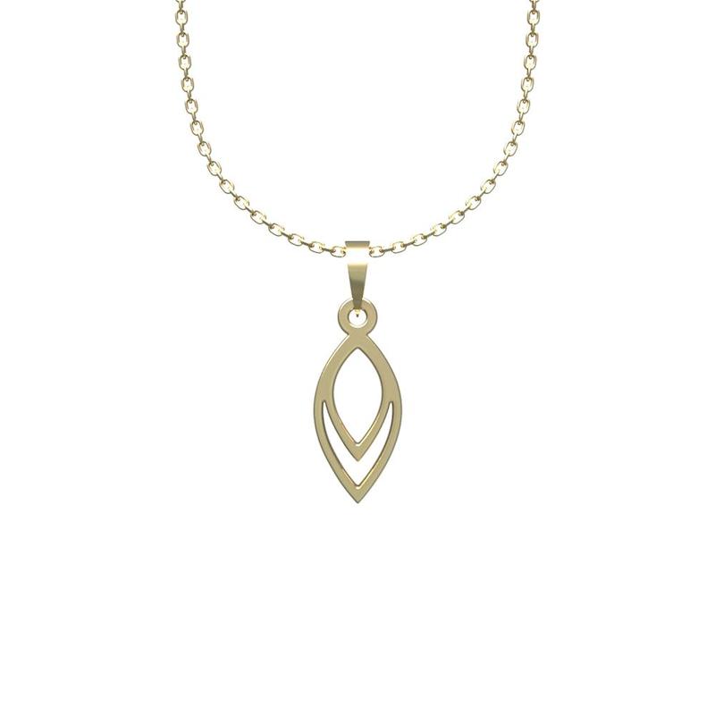 گردنبند طلا  زنانه لی‌دا مدل اشک کدPP1079 