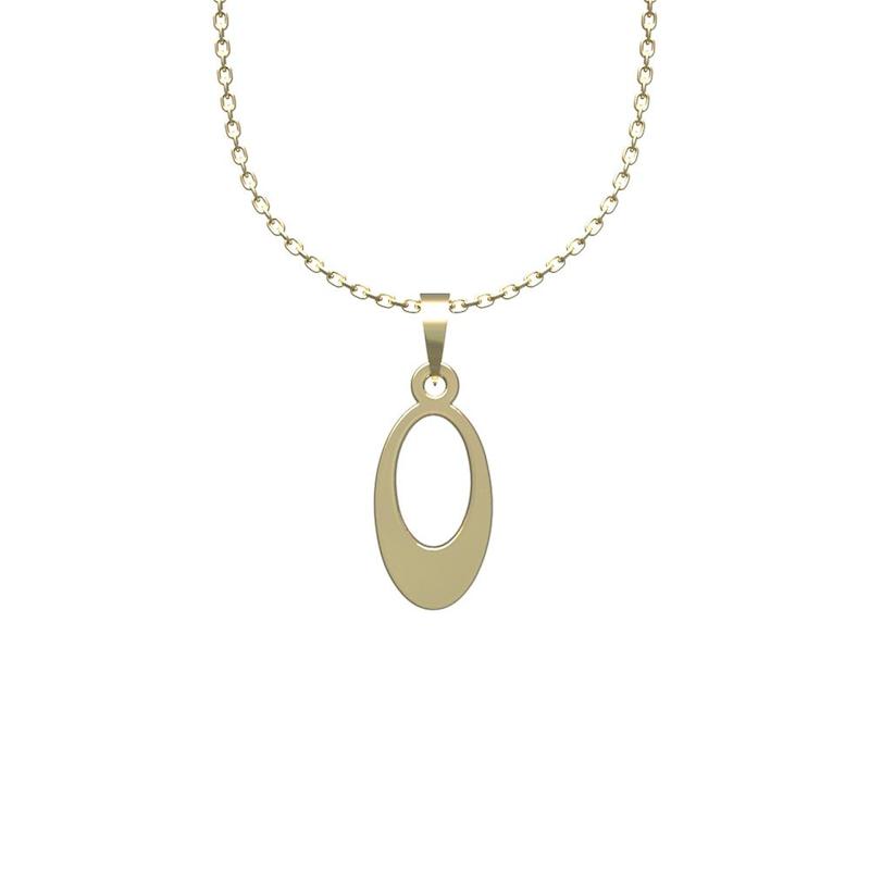 گردنبند طلا زنانه لی‌دا مدل بیضی کد PP1094