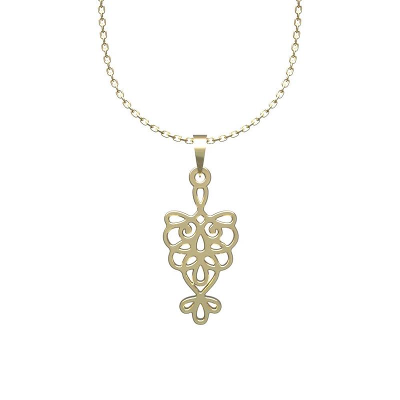 گردنبند طلا  زنانه لی‌دا مدل هندسی کد PP1181