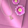گردنبند طلا 18 عیار زنانه مدوپد مدل حرف u کد R1022