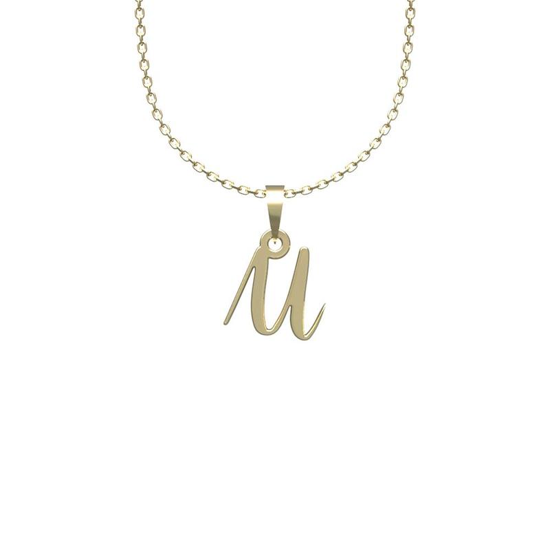 گردنبند طلا 18 عیار زنانه لی‌دا مدل حرف u کد QQ1032