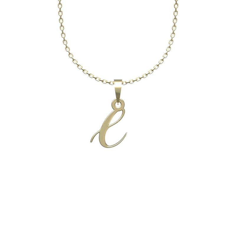 گردنبند طلا 18 عیار زنانه لی‌دا مدل حرف e کد QQ1037