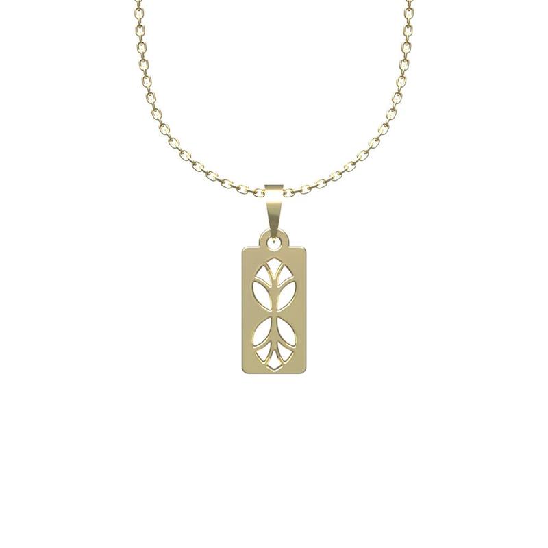 گردنبند طلا  زنانه لی‌دا مدل هندسی کد QQ1103