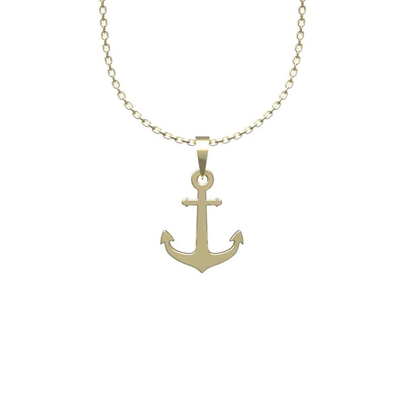 گردنبند طلا 18 عیار زنانه لی‌دا مدل لنگر کد QQ1149