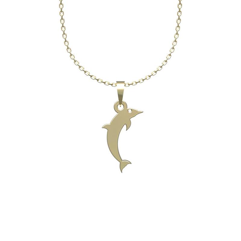 گردنبند طلا 18 عیار زنانه لی‌دا مدل دلفین کد QQ1278
