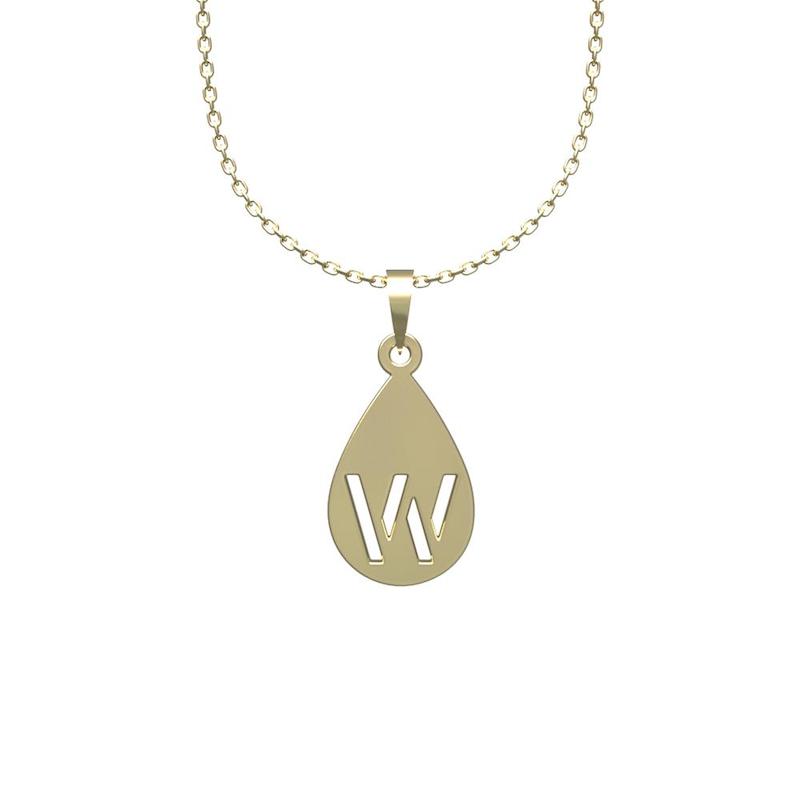 گردنبند طلا 18 عیار زنانه لی‌دا مدل حرف w کد QQ1284