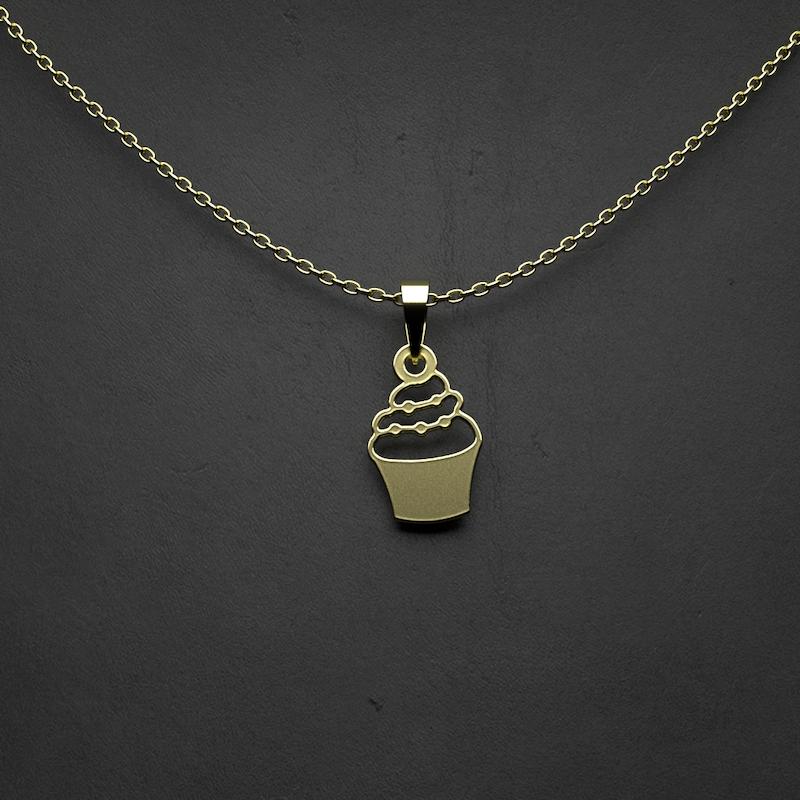 گردنبند طلا 18 عیار زنانه لی‌دا مدل بستنی کد NL291