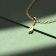 گردنبند طلا برگ 18 عیار  کد PP1097
