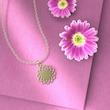 گردنبند طلا گل 18 عیار  کد PP1178