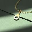 گردنبند طلا ستاره 18 عیار  کد OO1075