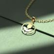 گردنبند طلا گل لاله 18 عیار  کد QQ1208