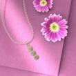 گردنبند طلا سه گل 18 عیار  کد QQ1239