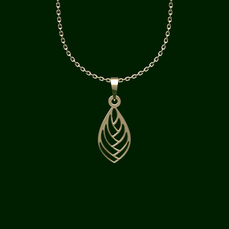 گردنبند طلا اشک 18 عیار  کد QQ1115