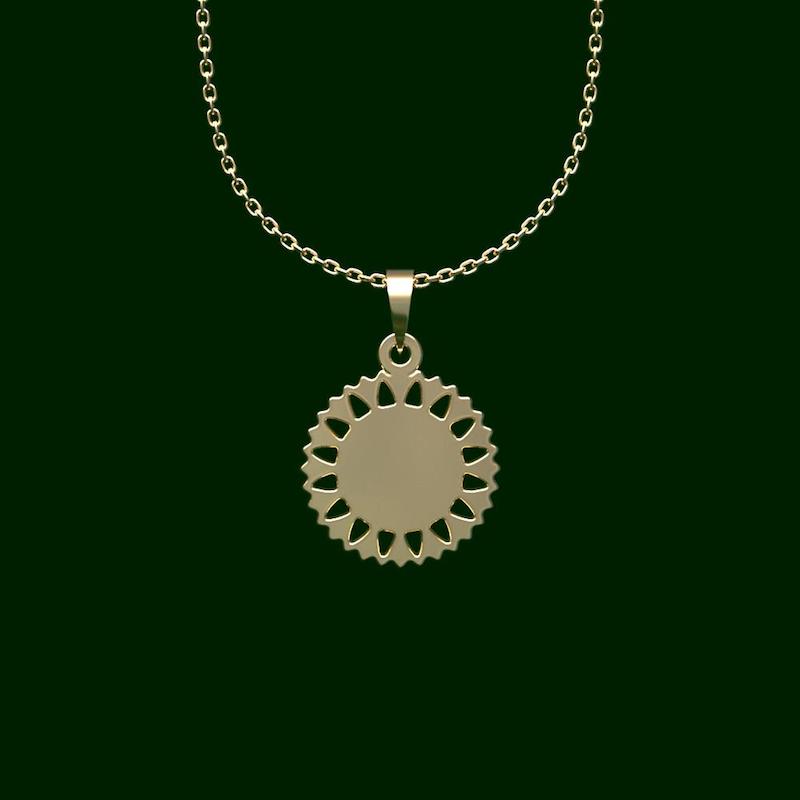 گردنبند طلا گل 18 عیار  کد PP1196