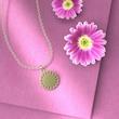 گردنبند طلا گل 18 عیار  کد PP1196
