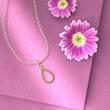 گردنبند طلا اشک 18 عیار  کد OO1126
