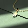گردنبند طلا گل 18 عیار  کد OO1053