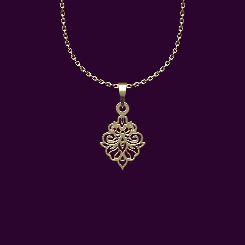 گردنبند طلا سنتی 18 عیار  کد NN1088