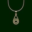 گردنبند طلا گل 18 عیار  کد PP1150