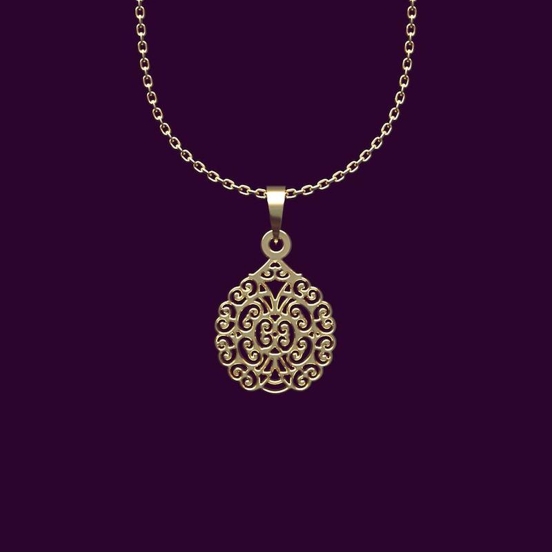 گردنبند طلا سنتی 18 عیار  کد NN1133