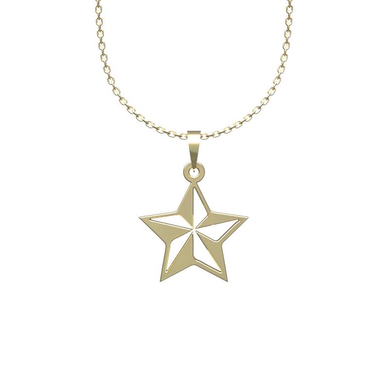 گردنبند طلا مدل ستاره کد HH1063