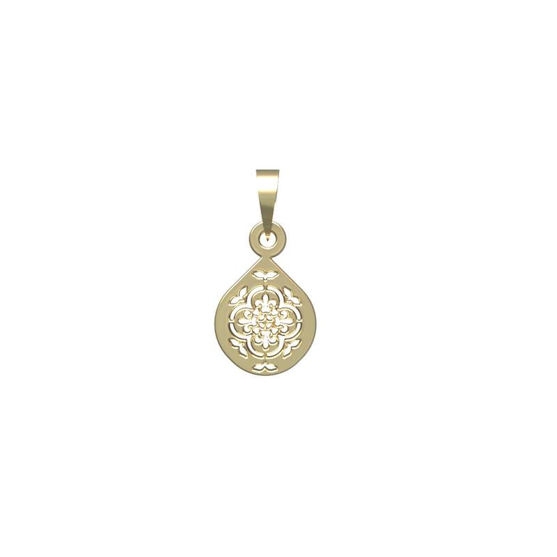 پلاک طلا مدل هندسی کد PA14502