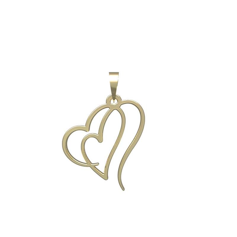 پلاک طلا مدل قلب کد PL030