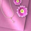 گردنبند طلا 18 عیار زنانه مدوپد مدل گل کد R1249
