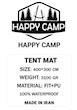 زیرانداز چادر و سفری HAPPY CAMP مدل ARMOR کد 46855 – سایز S