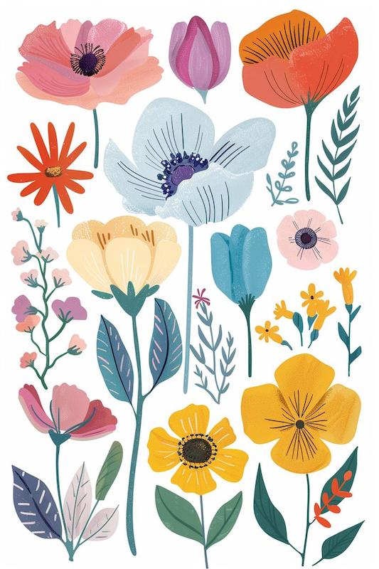 پترن خام گل و برگ(۱)