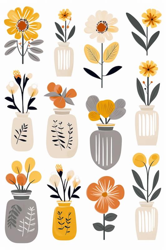 پترن گلدوزی طرح گل و برگ (۳)