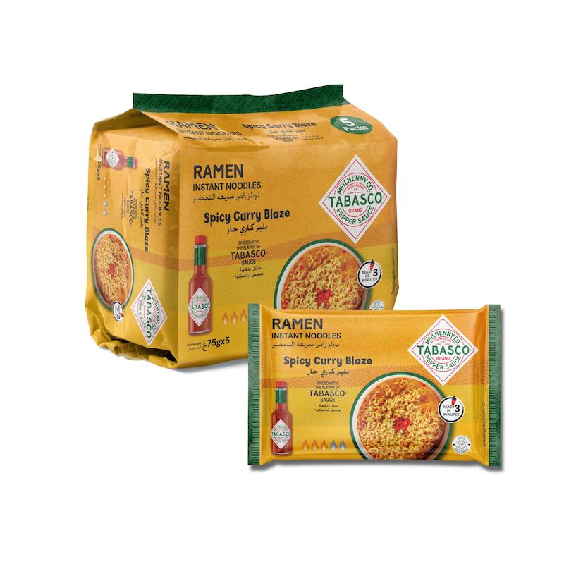 نودل تاباسکو با طعم ادویه و کاری