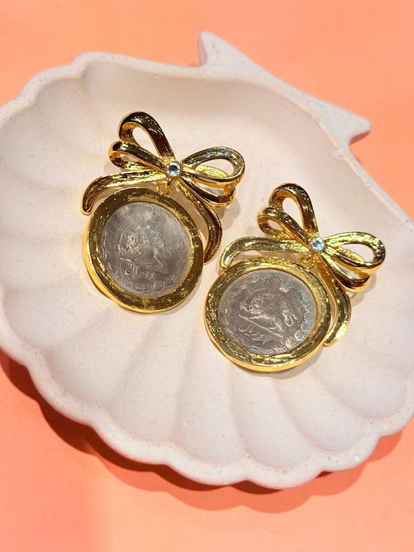 گوشواره سكه و پاپيون