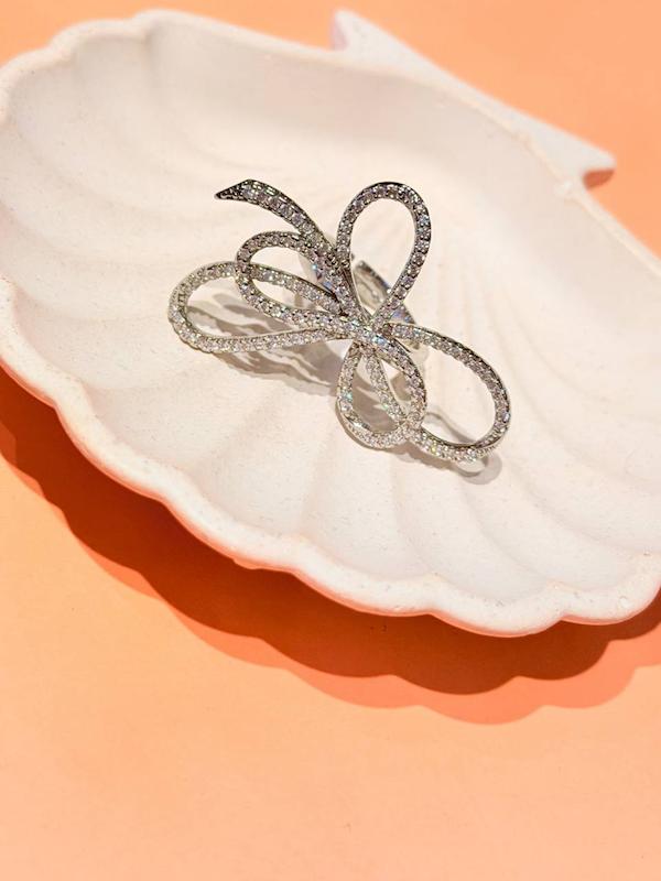 انگشتر پاپیون جواهری