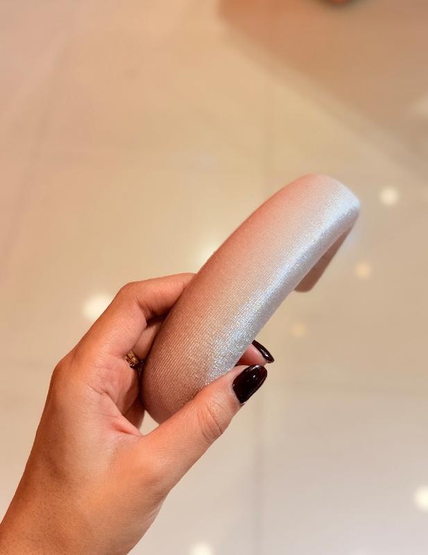 تل مخمل پهن صورتي پودري