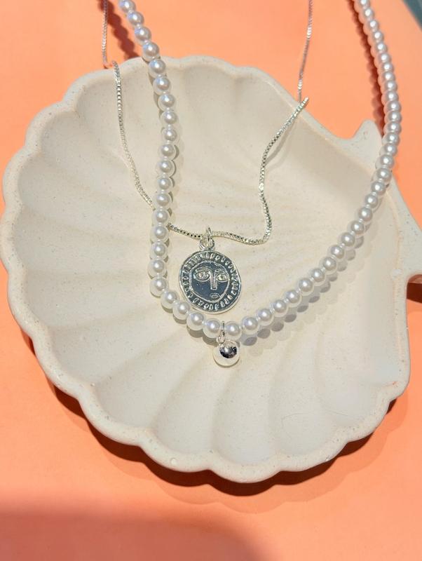 گردنبند دولاین ابکاری نقره