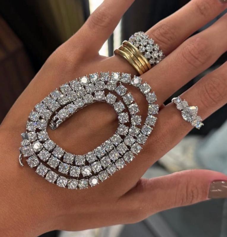 گردنبند تنیسی جواهری