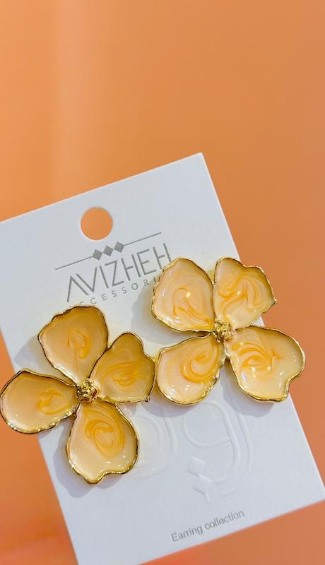گوشواره گل ميناكاري