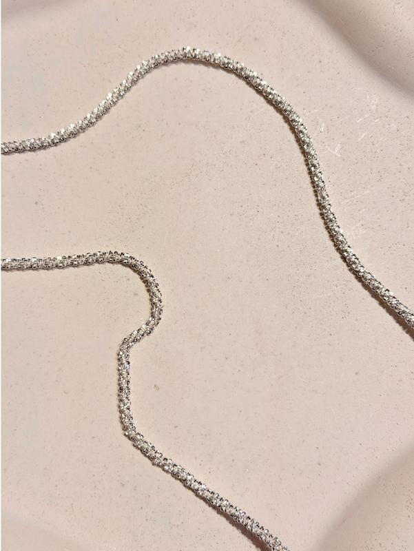 گردنبندخاوياري ظريف ابكاري نقره