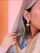 گوشواره فشن طلايي صدفي اويز