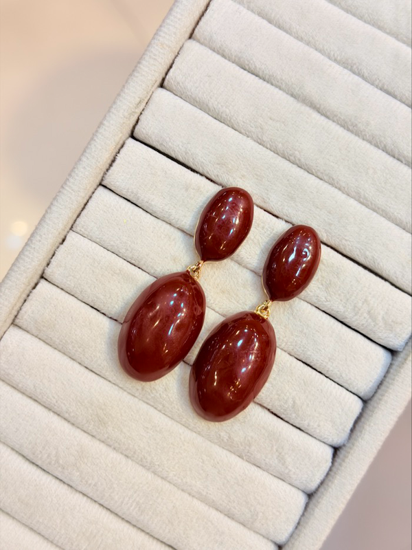 گوشواره ميناكاري اويز چري/آلبالويي