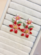 گوشواره گل زارا فشن قرمز 