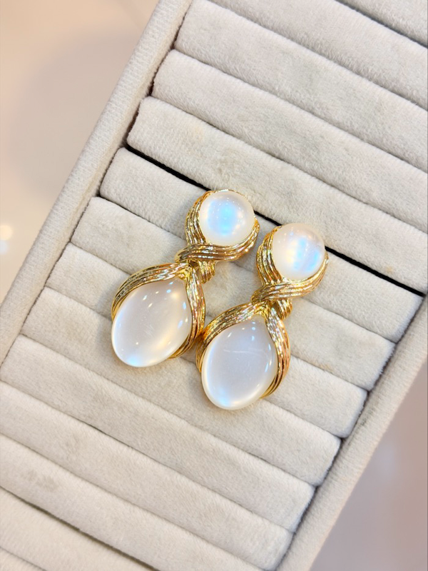 گوشواره آويز طرح سنگ