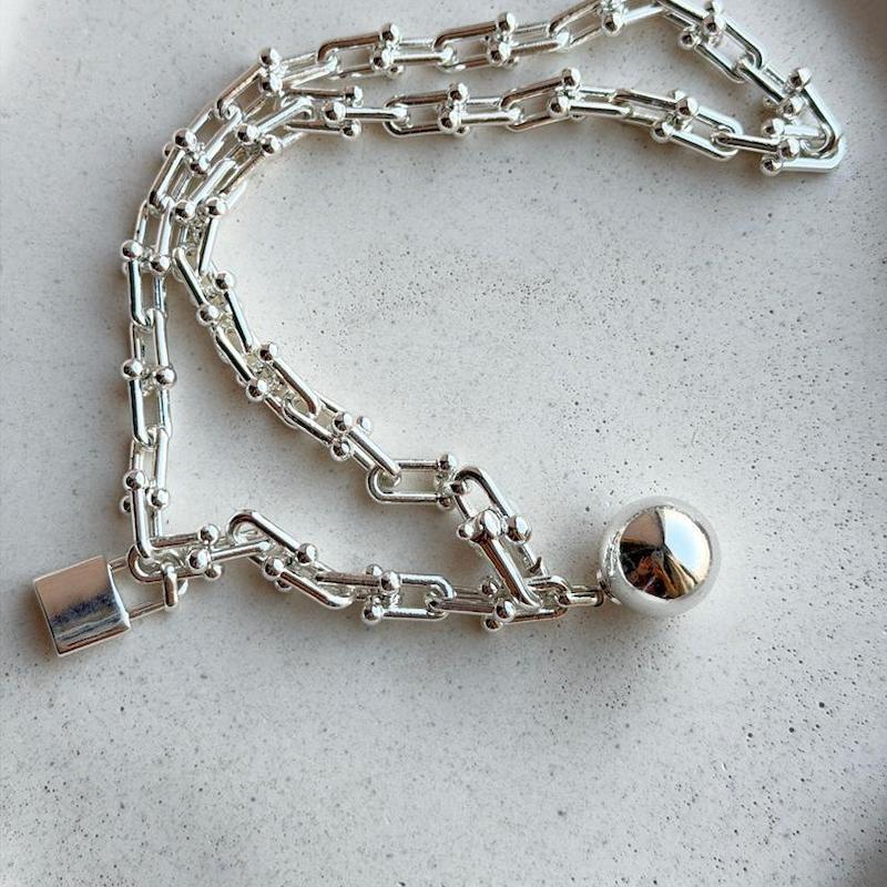 گردنبند تیفانی آبکاری نقره