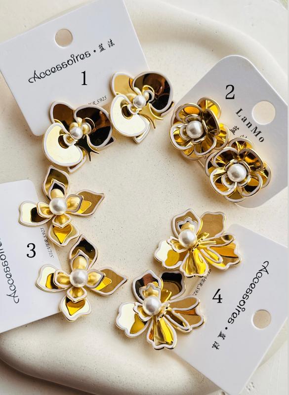 گوشواره ایینه ای فلاور