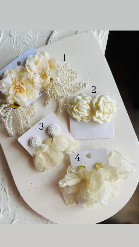 گوشواره پارچه ای زرد کره ای